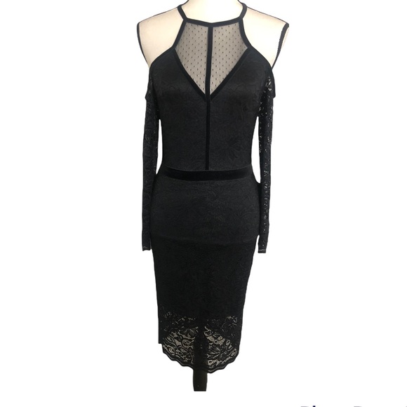 NWT Express black lace dress size 00 - Picture 1 of 14